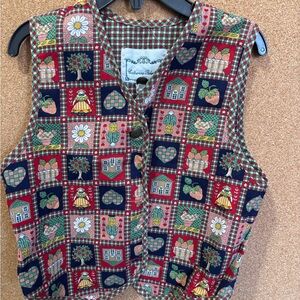 Vintage Kids Patchwork Vest - Multicolor